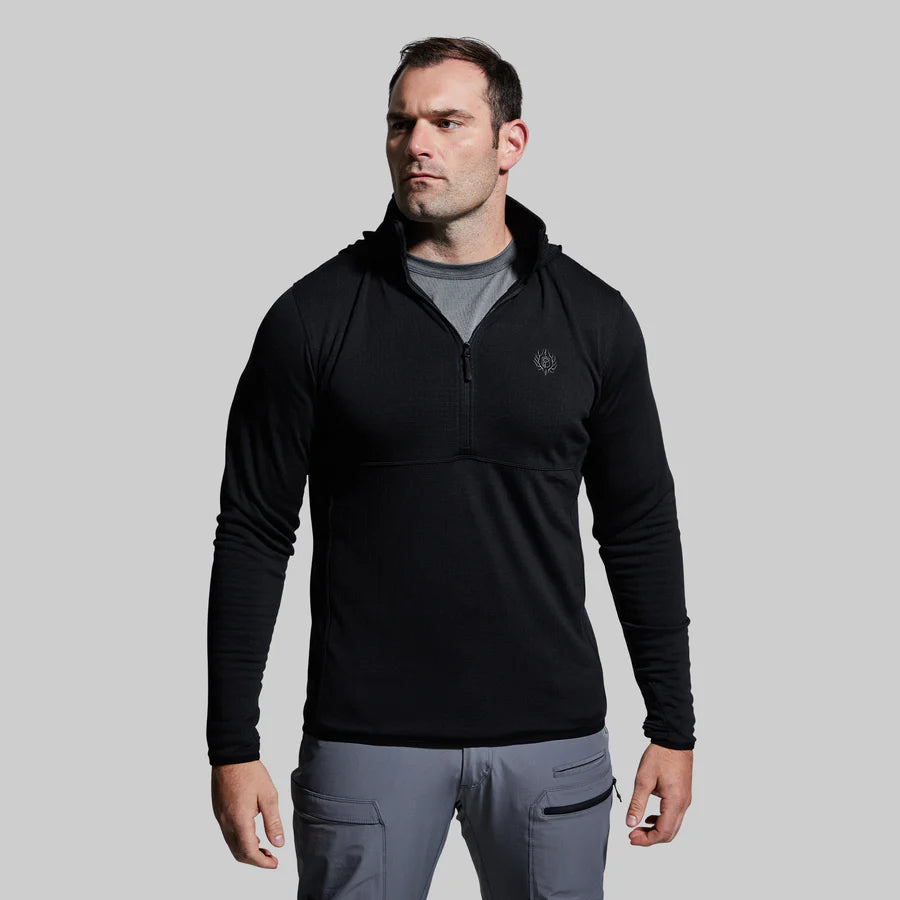 Born Primitive - Men's Quiver Half Zip Hoodie (Black) (Small)