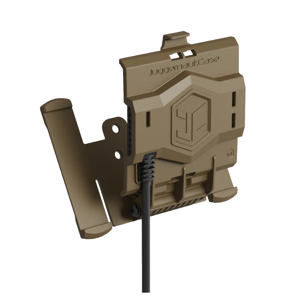 Inductive Charge PALS Armor Plate Carrier Phone Mount - Med/Tan